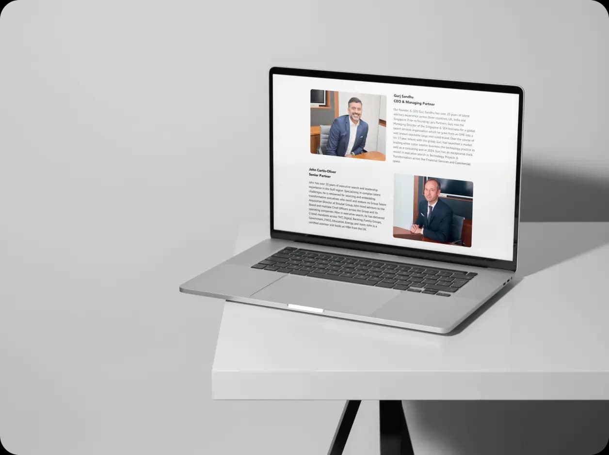 Leru Partners Hero Mockup