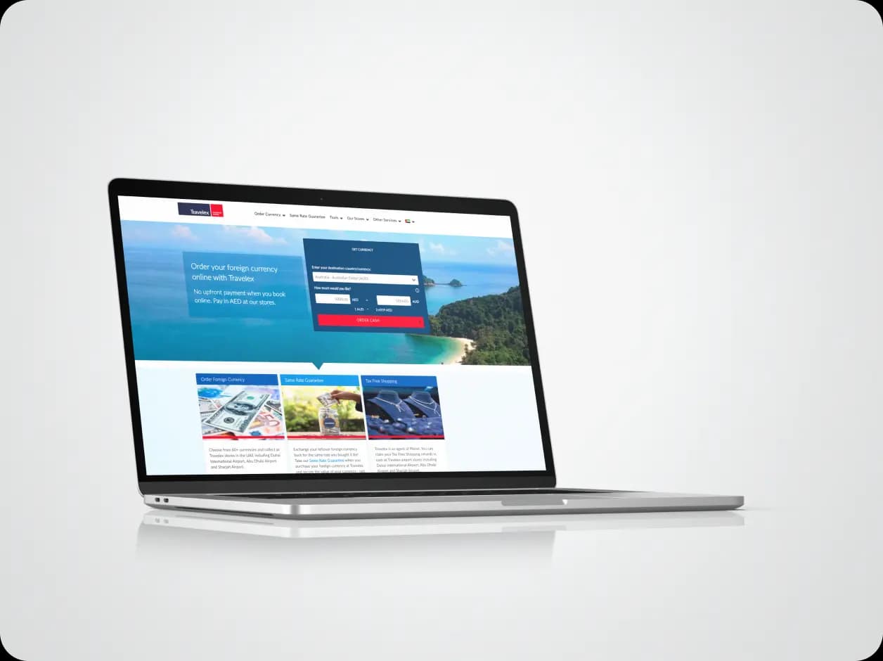 Travelex UAE Hero Mockup