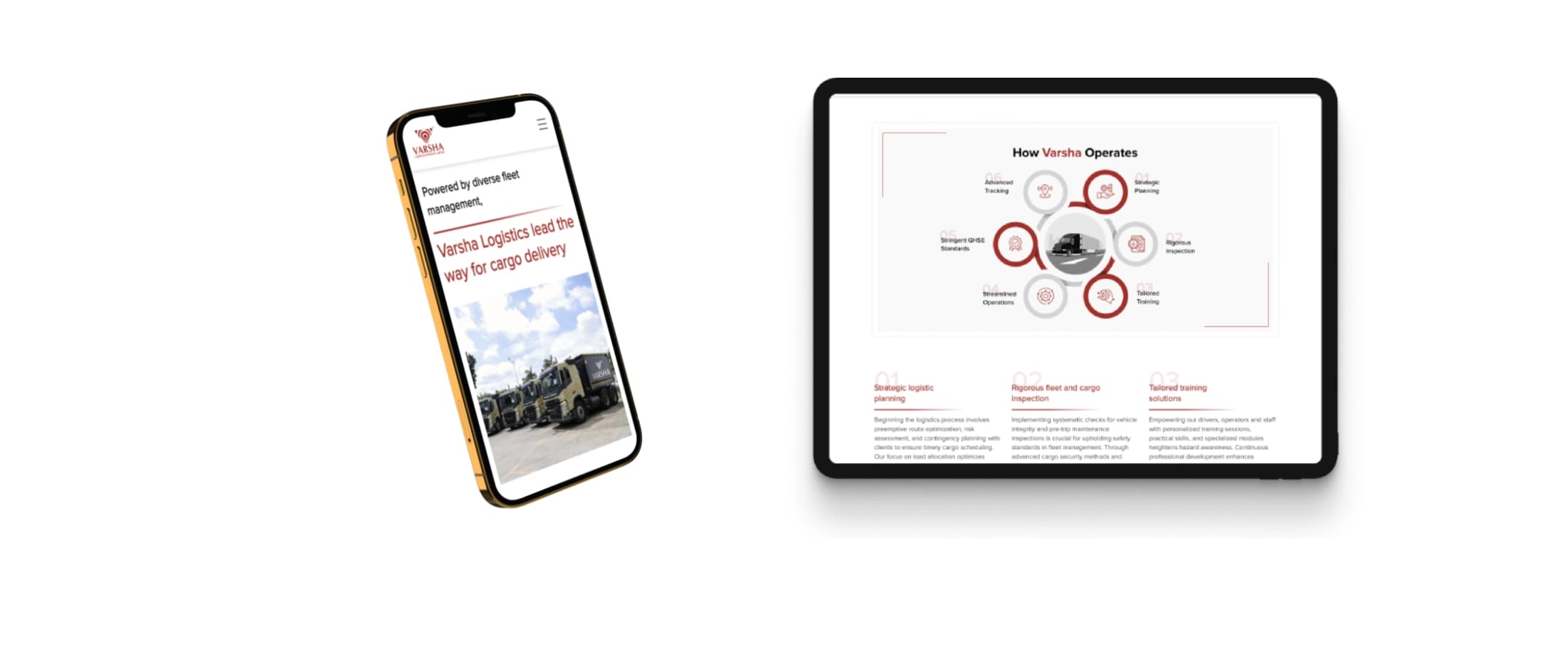 Our Website Design Portfolio - Varsha Logistics Pvt Ltd